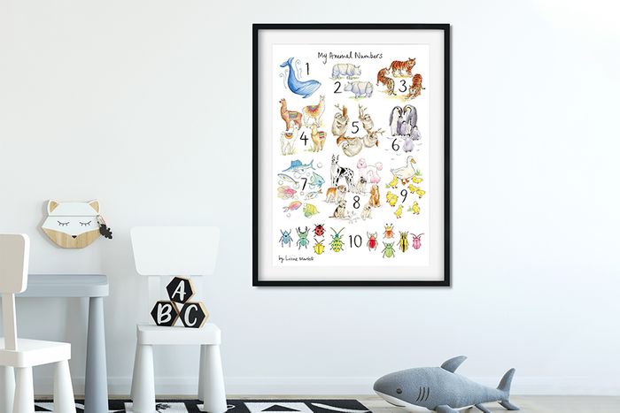 My Animal Numbers art print